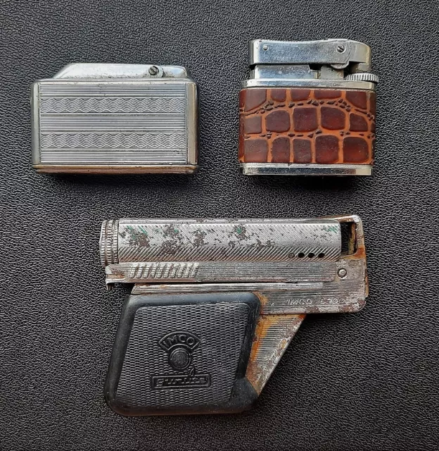 set of vintage lighters GAS BNOTHEN TILE+JBELO M-23+IMCO