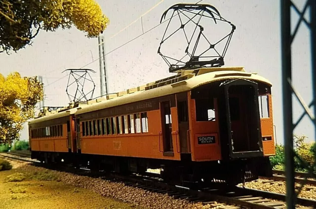 SQ19 ORIGINAL KODACHROME 1960s 35MM SLIDE SOUTH BEND ELECTRIC MODEL CAR TRAIN #2