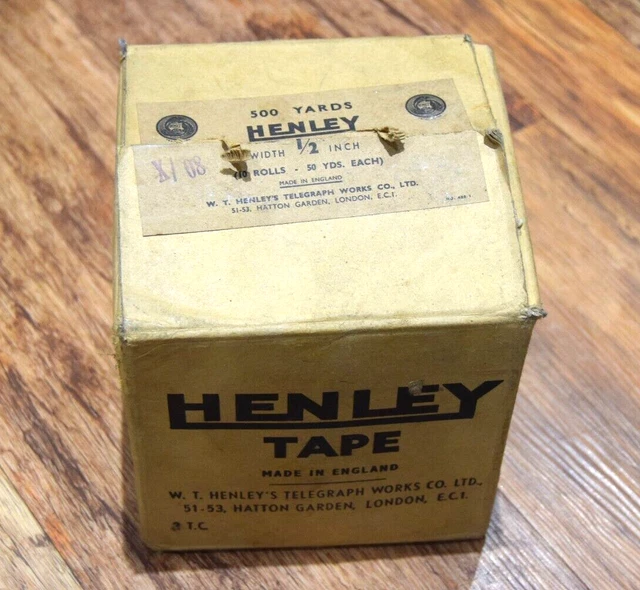 HENLEY TAPE X 9 BOXED Henleys Telegraph Works Hatton Garden London
