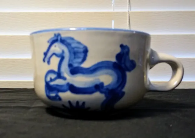 Vintage M.A. Hadley Stoneware Racing Horse Coffee/Tea Cup "Whoa!"
