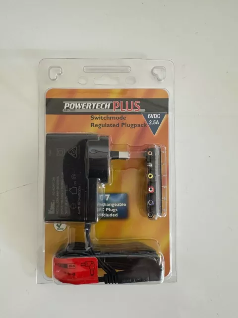 Powertech Plus 6VDC 2.5A Switchmode Regulated Plugpack Power Supply BRAND NEW