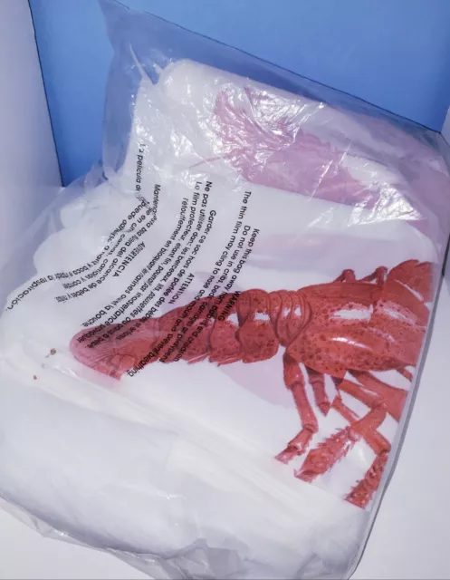 25 Pack Disposable Plastic Lobster Bibs 9"x12"