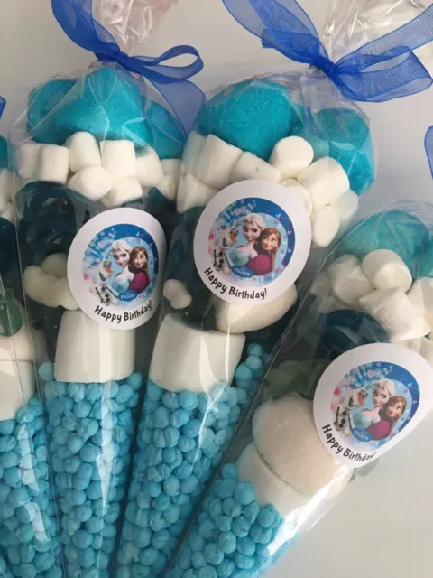 10 Frozen , Beauty And The Beast Or TangLed Pre Filled Party Sweet Cones