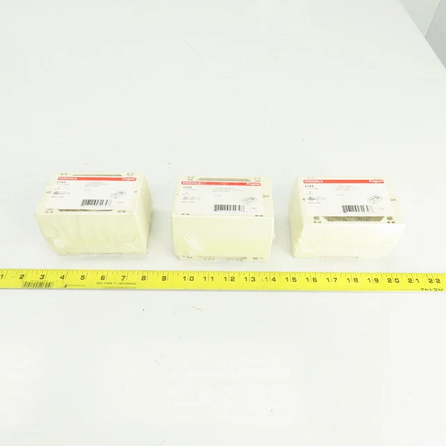 Wiremold 2344 Ivory Extra Deep Device Box 1 Gang Lot Of 3