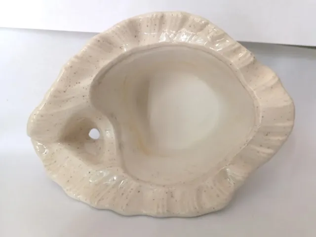 Atlantic Mold Conch Shell Inner Part A1436 White Design Planter Pottery Ceramic