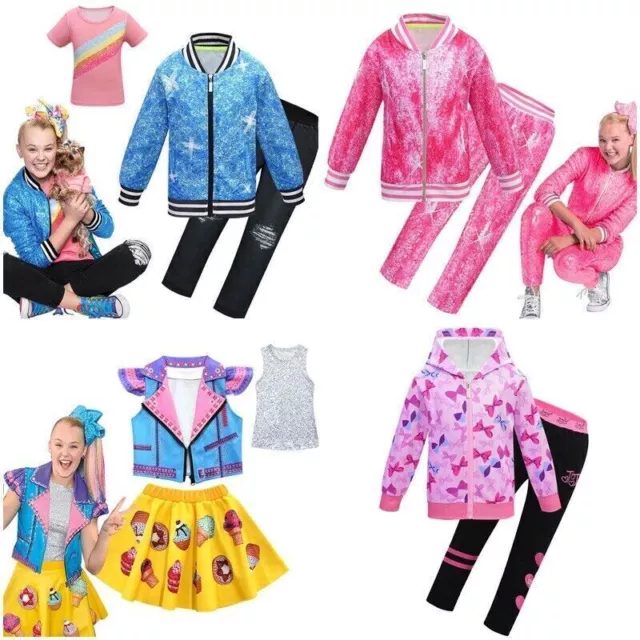 Girls Jojo Siwa Bomber Jacket Coat Child Fancy Dress Birthday Costume Outfit Lot