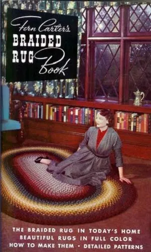 Libro de alfombras trenzadas, Fern Carter, alfombras trenzadas, patrones, vintage, instrucciones U