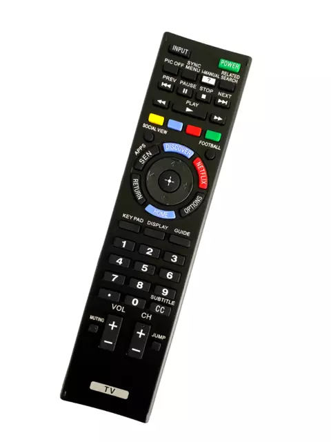Sony TV Replaced REMOTE FOR SONY TV KDL-60R510A KDL-32BX300