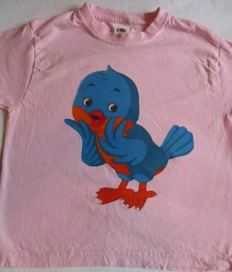 Blu Tweetie-Pie Carino Kawaii Kitsch Colorato T-Shirt per Bambini/Bambina/ Donna