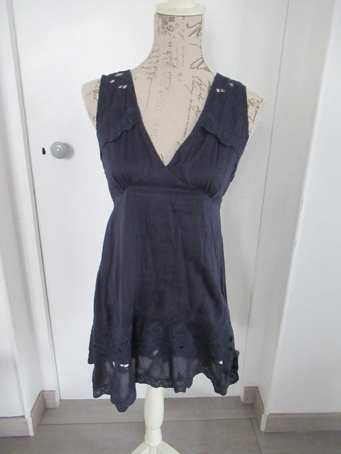 Robe Tunique TANAÏS Marron Floral - Modèle ZARO, Taille 44/46, Neuf Sans étiquette - Fabriqué En France