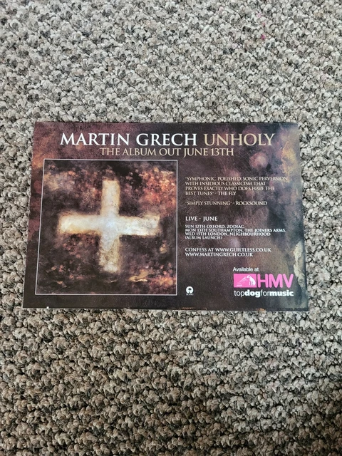 (BEL10) ADVERT 5X8& Martin Grech 'Unholy' The Album & Live Dates £8.