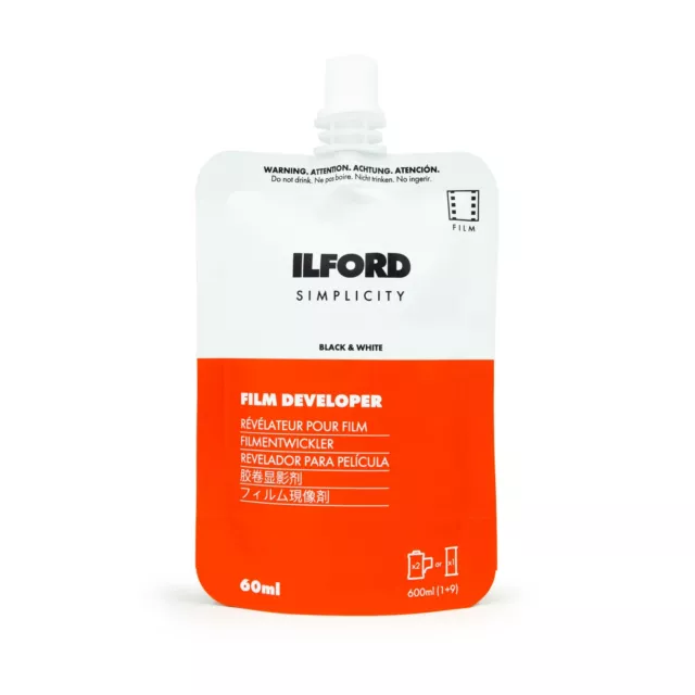 Ilford Simplicity Filmentwickler 60ml Developer Entwickler Chemie Fotochemie s/w