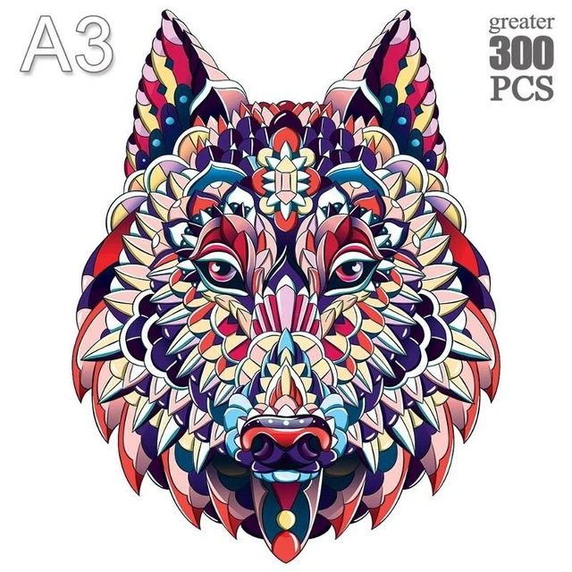 Mysterious Wolf Animals Jigsaw Puzzles Adults Kids Educational Interactive Gift