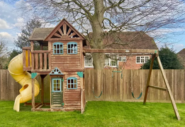 Kids Garden Playhouse Wooden / Tree House / Swing Set / Slide