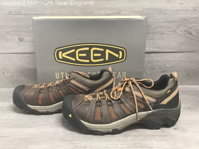 Keen Men's Flint Shitake Rust Low Steel Toe Hiking Shoes 14 EE IOB