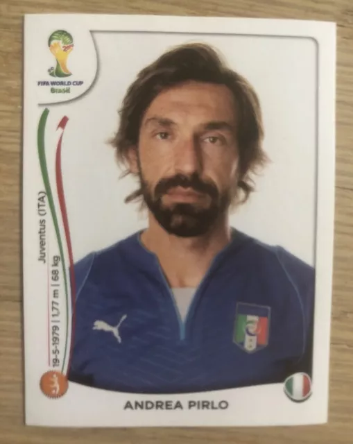 Etichetta Vignette Sticker Panini Andrea Pirlo N°327 FIFA World Cup Brésil 2014 3