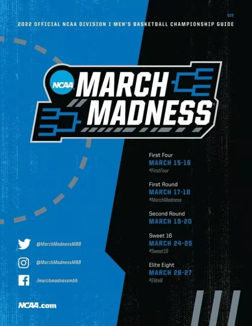 2022 NCAA Tournament Men's Basketball Game Program EAST REGIONAL PHILADELPHIA PA