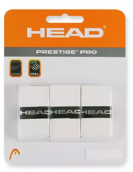 Overgrip Tennis HEAD Prestige Pro bianco n.1 confezione da 3