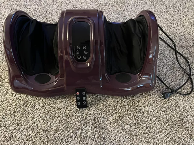 Best Choice Products Shiatsu Foot Massager - Burgundy With Remote!