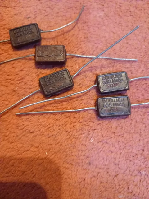 [5pc] 350v 50PF 5% DUBILIER BRITISH Silver Mica CAPACITOR NEW UK Stock #