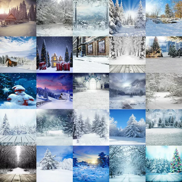 Winter Photo Background Photography Backdrop Snow Forest 3x5ft 5x7ft