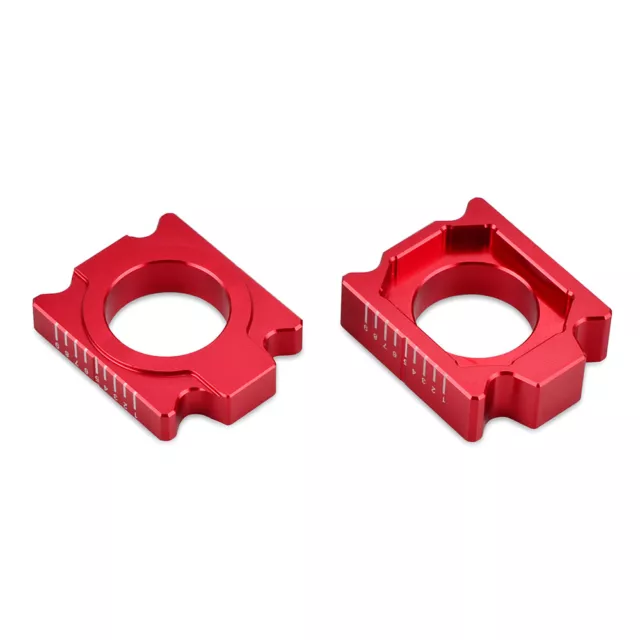 CNC Rear Axle Blocks for Yamaha YZ250F 2012-2023 YZ450F 2010-2023 Anodized Red 3