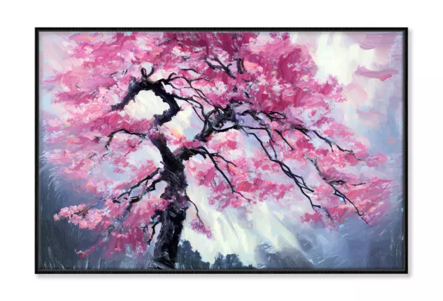 Japanese Pink Sakura Cherry Tree Wall Art Limited Edition High Quality Print