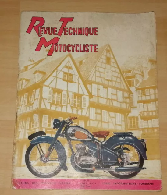 * RTM revue technique motocycliste moto n°75 fev 54 moteurs  150 et 175 Sachs