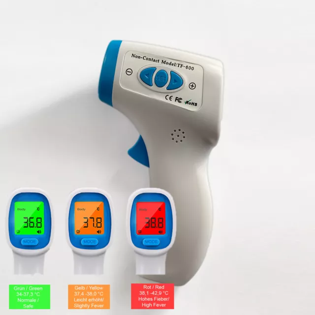 Digitales Körper Thermometer Temperatur Messung Kontaktlos Stirn Infrarot Ft2 2
