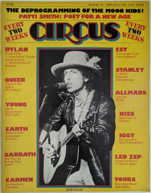 Circus Magazine February 1975 Dylan, Queen, Sabbath, Eric Carmen, KISS, Led Zepp