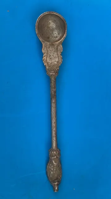 Antique Old Brass Hand Carved Hindu God  Shaishnag Figure Pooja Worship Spoon