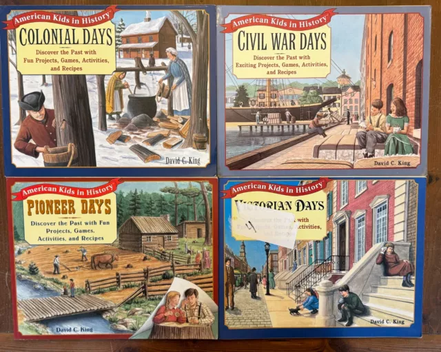 Lot 4 AMERICAN KIDS IN HISTORY books Pioneer Days Colonial Civil War Victorian