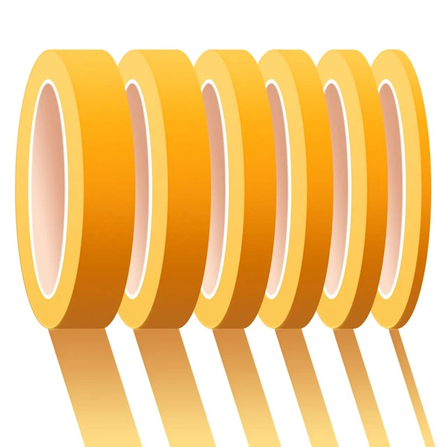 6 Rolls Fine Line Tape, Fineline Masking Tape Painter Tape (Yellow)