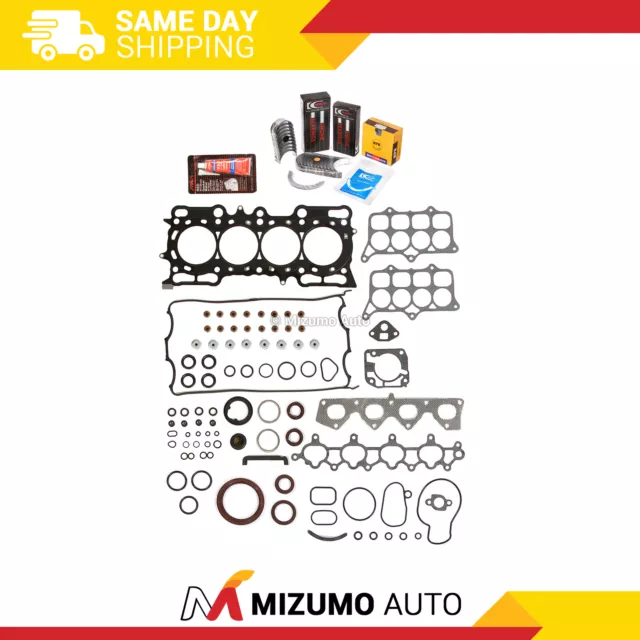 Full Gasket Set Bearings Rings Fit 97-01 Honda Prelude 2.2 H22A4