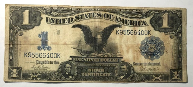 Series 1899 BLACK EAGLE $1 silver certificate. FR-232. Fine, soiling. K95566400K