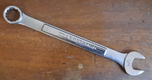 New Vintage Craftsman 3/4" Combination Wrench 12 point VA 44701 Forged in USA