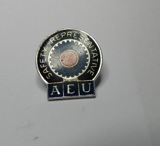 Vintage 1980's90's Allied Electricians union Saftey Representative Badge AEU 2