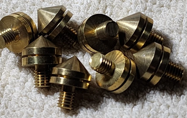 6 Vintage Solid Brass Screws adjustable Table Legs Thy are in great condition.