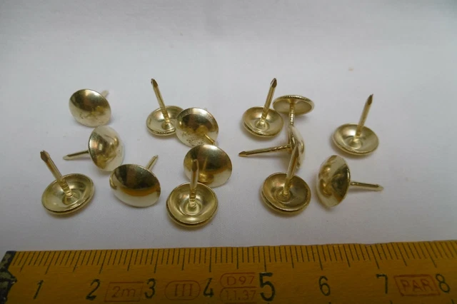 Lot De 80 Clous De Tapissier Laitonnés – 11mm, Pour Bande De Clous Factices, Tapisserie