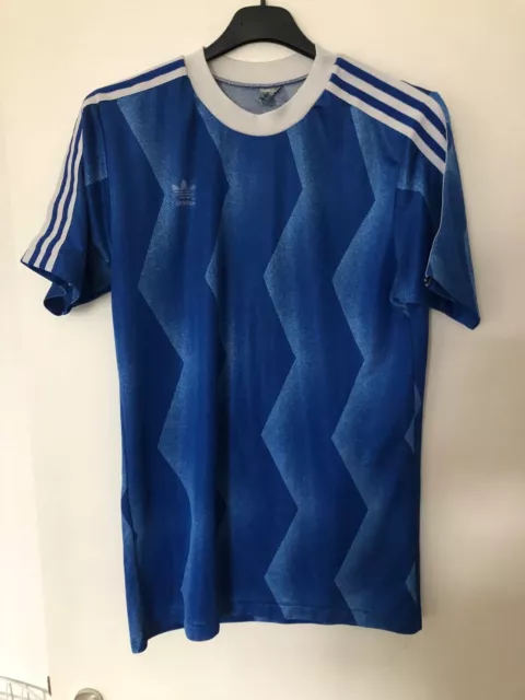 adidas Fußball Trikot 80s Vintage Shirt 5/6 Blau