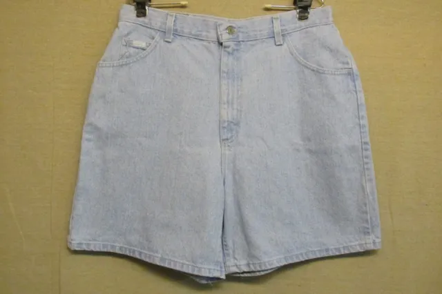 Vintage 1980's Lee Light Blue Jean Shorts Women's Size 18 32 x 6.75 USA