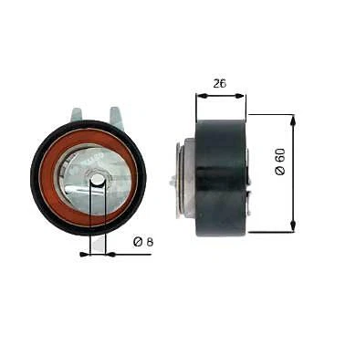 Galet Tendeur De Courroie Original Citroen Peugeot 407 C5 2.7-3.0 HDI 9814121580