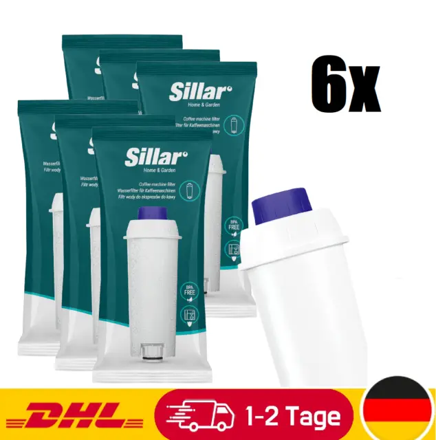 6x Wasserfilter passend für alle Delonghi mit DLS C002 / SER 3017 ECAM ESAM BCO