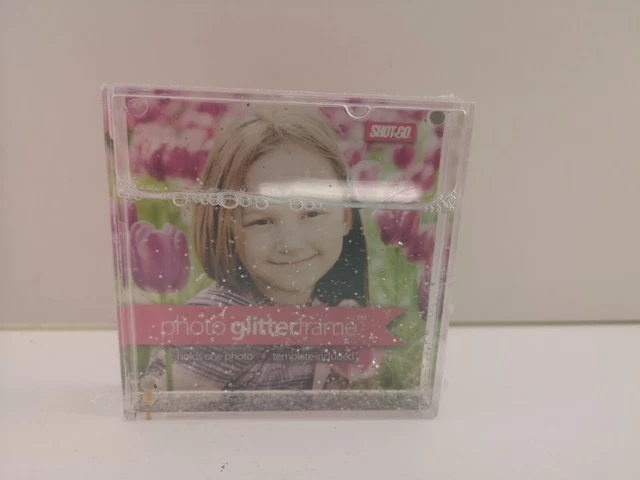 Cornice fotografica globo neve mini cornice glitter 10x10 cm - nuovo (934)
