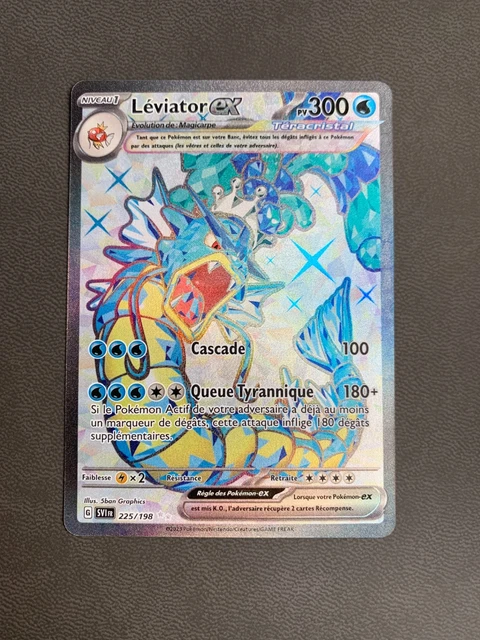 Coffret 10 Cartes Pokémon – Léviator Ex 045/198 Téracristal – Ultraboost X Écarlate Et Violet – Français – Pas De Doublon