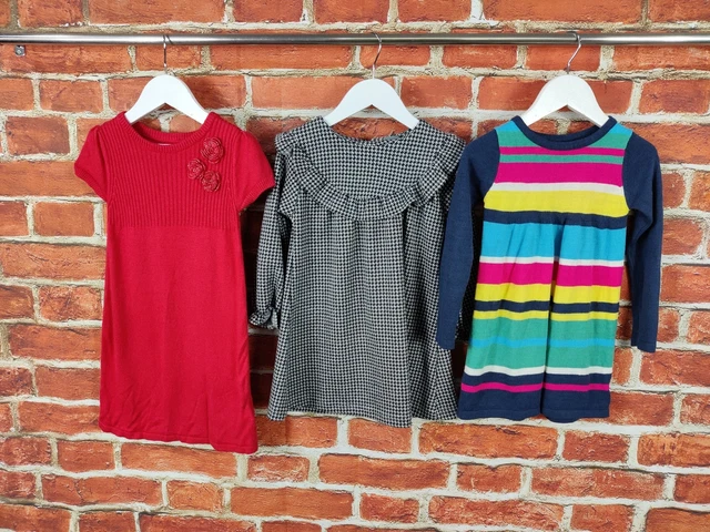 Pacchetto Abito Ragazze Età 2-3 Anni Next H&M John Lewis Set Abito A Righe Bambini 98Cm