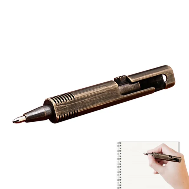Wunderschöner, hochwertiger Mini-Kugelschreiber aus Messing mit Schalter