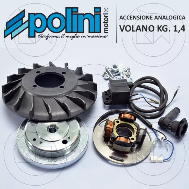 Set Allumage Analogique POLINI Volant D'Inertie 1,4 KG 12V Piaggio VESPA P 200 &