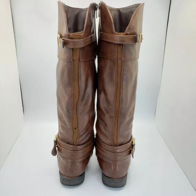 Bamboo Montana womens  size 7 tall brown boots with zippers on both sides 3