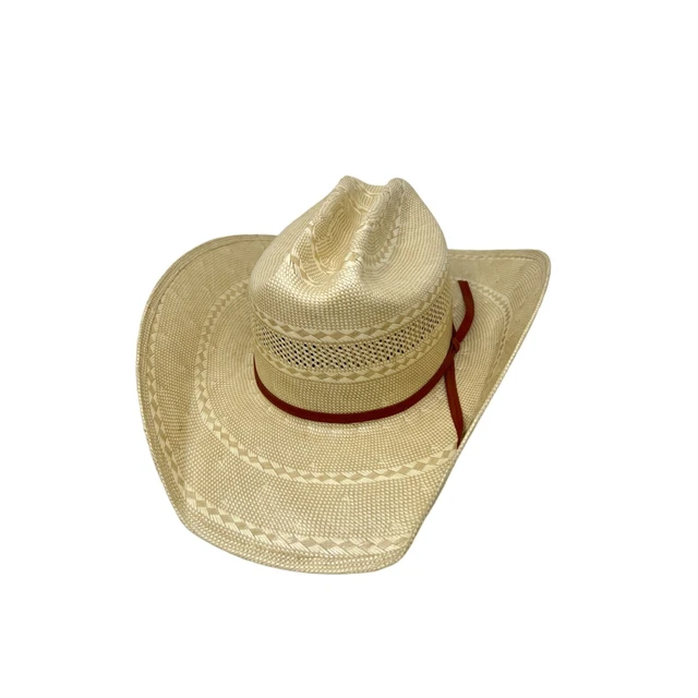 AMERICAN HAT COMPANY Para Panama Straw Cowboy Hat Men 7.5 Genuine